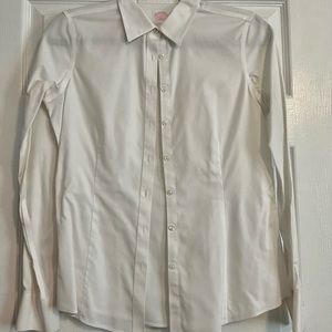 Brooks Brothers 346 Tailored Fit Button Down Shirt, White